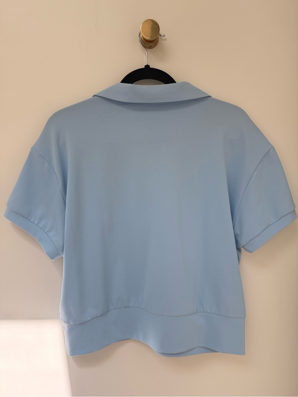 Vuori Women's Polo Crop Polo - Light Blue - Picture 2 of 5